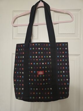 Dickies Black Multi-Star Canvas Tote Bag